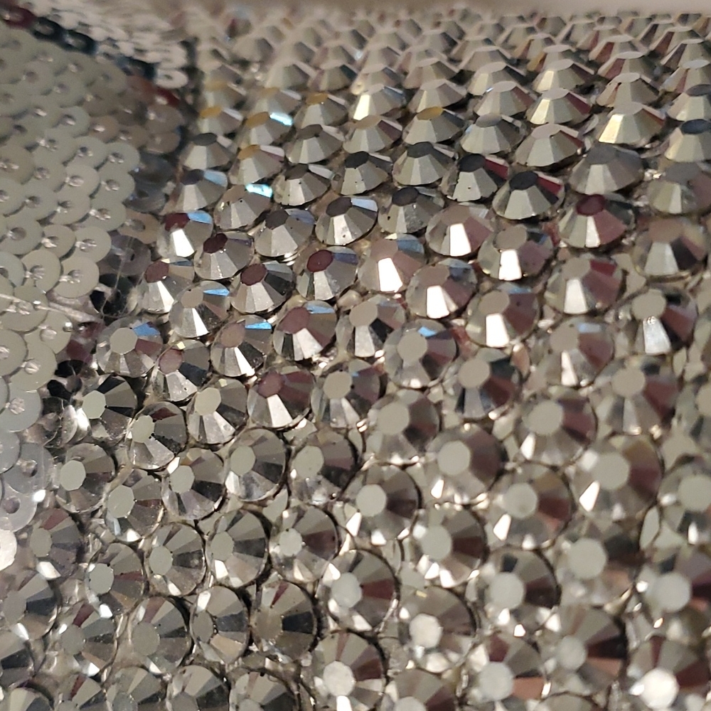 Rhinestone sequins Silver color baseball cap Standard in Very good condition - Picture 6 of 13
